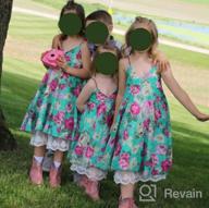 img 1 attached to LittleSpring Girls Floral Lace Spaghetti Strap Beach Dress For Summer Holidays review by Tiffany Thompson