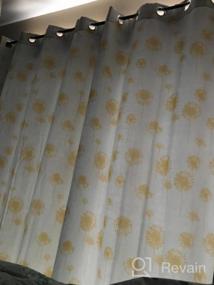 img 3 attached to Gray Dandelion Floral Botanic Thermal Insulated Blackout Curtains - 2 Layers, 2 Panels, Grommet Top, Energy Saving, Room Darkening - 52X84 Inches Each Panel By DriftAway