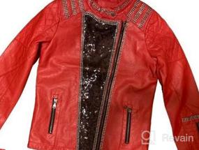 img 7 attached to Fashionable And Durable: LJYH Girls Faux Leather Quilted Shoulder Motorcycle Jackets