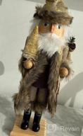 картинка 1 прикреплена к отзыву Handmade Wooden Nutcracker With Flannel Ful Golden Coat - Festive Collectible For Christmas Decorations And Winter Tabletop Displays, FUNPENY 19" Santa Design от Mike Gruwell