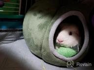 img 1 attached to 🏡 Cozy and Warm Shelter: EONMIR Guinea Pig House, Hamster Hedgehog Winter Nest review by Brian Batiste