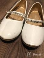 img 1 attached to Sparkling Elegance: SANDALUP Little Ballet Inlaid Rhinestone Girls' Flats review by Amber Jensen