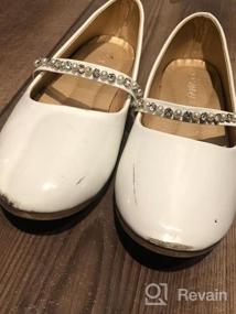 img 6 attached to Sparkling Elegance: SANDALUP Little Ballet Inlaid Rhinestone Girls' Flats