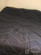 img 1 attached to Grey Chevron Quilt Set - Breathable Cotton Reversible Coverlet, Full/Queen Size, All Season Bedding Layer For Winter By INK+IVY. review by Anthony Payton