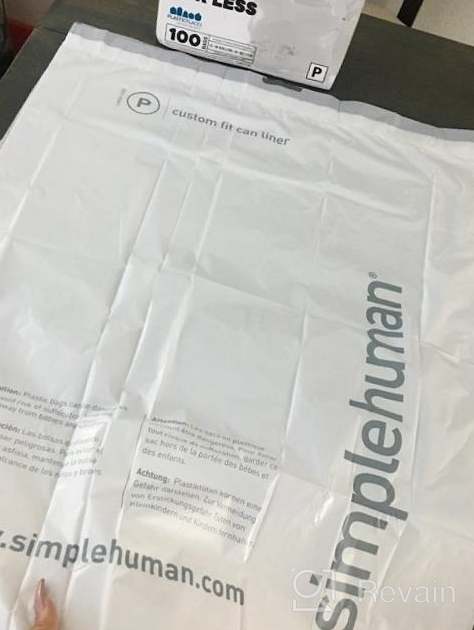 img 1 attached to Convenient & Durable: Plasticplace Simplehuman Code Y Compatible Drawstring Trash Bags - 100 Pack review by Bernard Foley