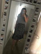 img 1 attached to Women'S Summer Boho Polka Dot Print A-Line Flowy Midi Skirt Ruffled R.Vivimos review by Johnny Mcnealy