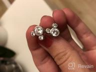 img 1 attached to 🐭 Mickey Earrings for Girls: Sterling Silver, Hypoallergenic, Friendship Amethyst White Pink Crystal Cubic Zircons Mouse Stud Earrings - Perfect Gift for Women and Girls with Jewelry Box (f1758) review by Dwayne Quarles
