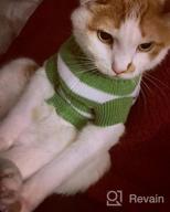 img 1 attached to Soft And Warm Striped Sweaters For Cats And Small Dogs - High Stretch Knitwear For Male And Female Kitties review by Kevin Compton