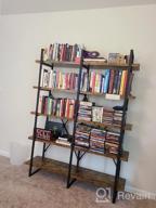 img 1 attached to Vintage Industrial Double Wide Bookcase With 5 Large Shelves - Perfect For Home Decor And Office Displays review by Robert Corral