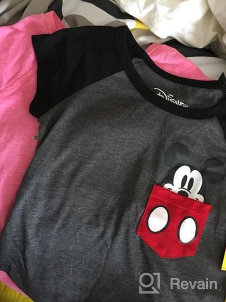 img 1 attached to Disney Mickey Peekaboo Pocket Charcoal Girls' Apparel review by Mary Hunt