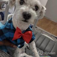 img 1 attached to Breathable Plaid Pet Shirt For Small-Medium Dogs: SGQCAR 3-Piece Classical Buffalo Dog Polo T-Shirt Available In 3 Colors (S) review by Brion Pine