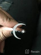 img 1 attached to Adjustable Angol Sterling Silver Moon And Star Ring With 5A Cubic Zirconia For Women And Girls - Perfect Minimalist Valentines Day Gift In Box review by Deandre Kamaludin