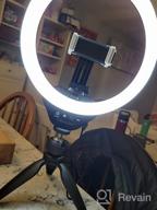 img 1 attached to Eicaus Desktop 10" Selfie Ring Light With Tripod Stand And Cell Phone Holder, Dimmable LED Circle Light For Computer/Zoom Call/Live Streaming/Makeup/YouTube/TIK Tok, Compatible With Most Phones review by Curtis Richardson