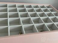 img 1 attached to Keep Your Jewelry Tidy With Vlando'S Stackable Organizer Trays - 20 Grids In Pink review by Maurice Ford