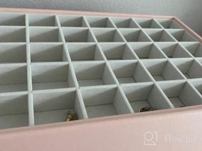 img 6 attached to Keep Your Jewelry Tidy With Vlando'S Stackable Organizer Trays - 20 Grids In Pink
