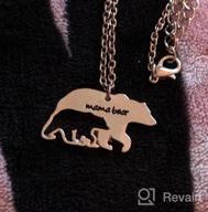 img 1 attached to Youfeng Mama Bear Necklace: Stunning Birthstone Pendant Jewelry for Strong Women and Girls review by Michelle Cooper