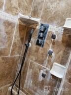 img 1 attached to Luxury Black Thermostatic Shower System With Body Jets, 12" Ceiling Rainfall Shower Faucet Fixtures Set With Mixer Valve And Handheld Brass Shower Combo Kit For Modern Bathroom review by Jeff Robeson