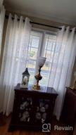 img 1 attached to Navy Blue Semi Sheer Floral Embroidery Faux Linen Curtains - 52 X 63 Inch 2 Panels review by David Barit
