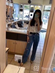 img 4 attached to Baggy Distressed Jeans For Women With High Waist And Wide Straight-Leg Style - Y2K Streetwear Pants With Ripped Boyfriend Fit