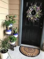 img 1 attached to 24" Firlar Artificial Lavender Wreath With Eucalyptus Leaves - Greenery Wedding Home Wall Outdoor Holiday Decor review by Kenneth Rich