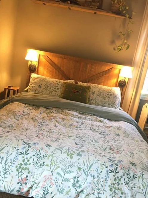 img 1 attached to Travan Garden Floral Duvet Cover Queen Size - Ultra Soft 100% Cotton Botanical Comforter With Zipper Closure - Reversible And Elegant 3Pcs Set review by Craig Edwards