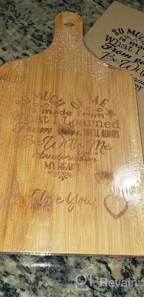img 1 attached to Mothers Day Gifts, Christmas Gift For Mom - LANGXUN Personalized Engraved Bamboo Cutting Board For Mothers Day Gifts, Mothers Birthday Gift, Mom And Grandma Gift, Mom Gifts From Daughter review by Sam Calderon