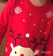 img 1 attached to Adorable Toddler Christmas Sweater: Knit Pullover with Reindeer, Elk & Snowman Cartoon - Perfect Xmas Sweatshirts for Boys and Girls review by Dexter Diaz