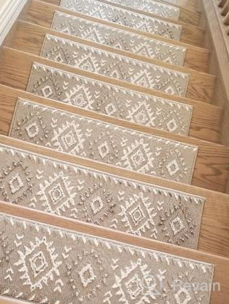 img 1 attached to Stylish & Safe: Sussexhome Carpet Stair Treads For Wooden Steps - 4-Pack Of Self-Adhesive, Pet & Kid-Friendly Indoor Treads To Prevent Slipping review by Saradhi Suter