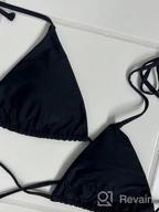img 1 attached to Tainehs Halter Thong Bikini Top - Sexy Micro Triangle Swimsuit For Women review by Jennifer Witcofski