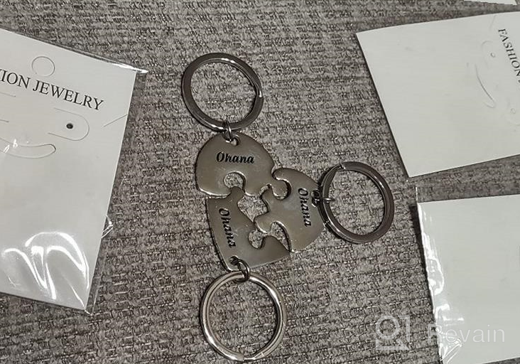 img 1 attached to 🧩 Ohana Puzzle Keychain Set - Perfect Gift for Mom, Sister, BBF, and Best Friends - Meaningful Family Member Gift review by Jasin Gilstrap