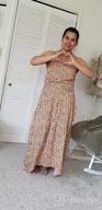 картинка 1 прикреплена к отзыву TEMOFON Women'S Dresses Halter Neck Summer Boho Maxi Floral Print Backless Sleeveless Dress With Belt S-2XL от Larry Breeze