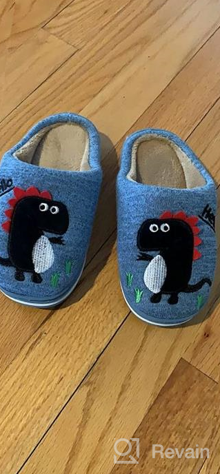 img 1 attached to 🦖 Dinosaur Non-Slip Boys' Shoes and Slippers - LÄTT LIV review by Robert Elder