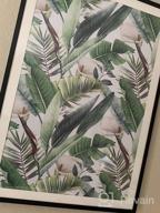 img 1 attached to HAOKHOME 93095 Peel And Stick Wallpaper Tropical Banana Palm Floral Leaves Green/White Removable Bedroom Wall Decorations 17.7In X 118In review by James Lighting