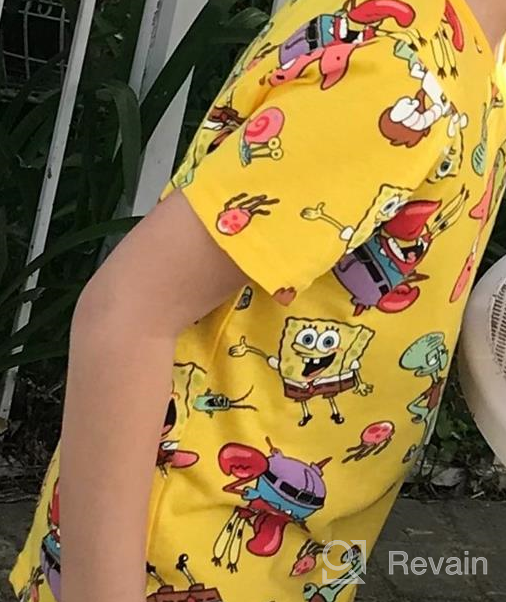 img 1 attached to 👕 SpongeBob SquarePants Boys Short Sleeve Tee - Boys 4-20 - Nickelodeon - Includes Mask for Added Fun! review by Simo Whisperer