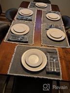 img 1 attached to Folkulture Holly Plaid Cloth Napkins: 100% Cotton, Reusable, Boho & Farmhouse Table Decor - Set Of 6 review by Jenna Hernandez