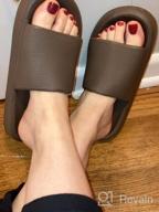 img 1 attached to BRONAX Cloud Slippers: Extremely Comfy Pillow Sandals With Cushioned Thick Sole For Women And Men! review by Christine Gatlin