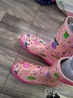 img 1 attached to ALEADER Kids Waterproof Rubber Rain Boots - Fun Prints & Handles For Girls, Boys & Toddlers review by Sarah Riekhof