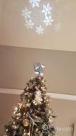 картинка 1 прикреплена к отзыву Silver YZHI Angel Tree Topper - украшение рождественской елки с украшениями с подсветкой проектора и снежинками! от Corey Owens