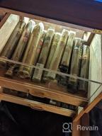 img 1 attached to Cigar Aficionados Rejoice: Woodronic'S Digital Humidor Cabinet For 100-150 Cigars, Spanish Cedar Lining, And 2 Crystal Gel Humidifiers In A Glossy Ebony Finish - Perfect Gift For Fathers! review by John Frazier