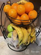 картинка 1 прикреплена к отзыву LAUCHUH Hanging Fruit Bowl for Kitchen Counter Tiered Fruit Stand for Organized Fruit and Vegetable Storage от Hamilton Larcony