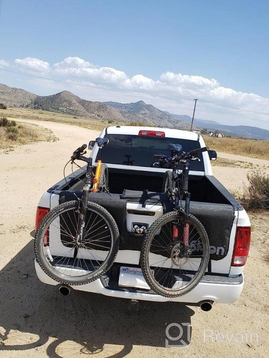 img 1 attached to Safely Transport Up To 5 Mountain Bikes With Sklon Tailgate Bike Pad And Anti-Theft Locking System For Full And Mid-Size Pickup Trucks - Black Honeycomb (Small-Mid-Size Pickup Models) review by Michael Barrett