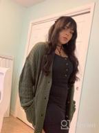 img 1 attached to Women'S Oversized Chunky Knit Cardigan Sweater W/ Button Closure & Pockets - Fuinloth review by Crystal Phillips
