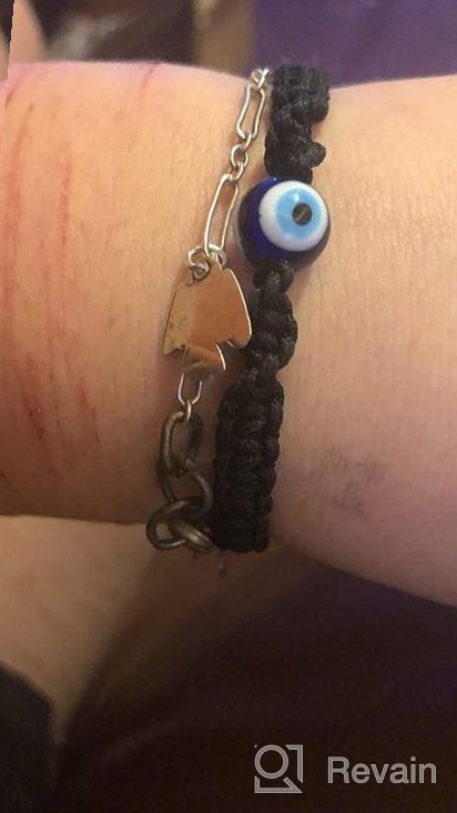 img 1 attached to 💫 Tarsus Adjustable Bracelet - Big Evil Eye Kabbalah Red String Amulet Nazar for Family, Couples, Best Friends - Women, Men, Girls review by Antonio Rojas