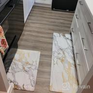 img 1 attached to 🏆 SoHome Cozy Living Anti Fatigue Mat: Non Slip, Stain Resistant, Easy to Clean - 1/2 Inch Thick Kitchen Floor Mats in Marble Gold, 18" x 30 review by Prentice Fossett
