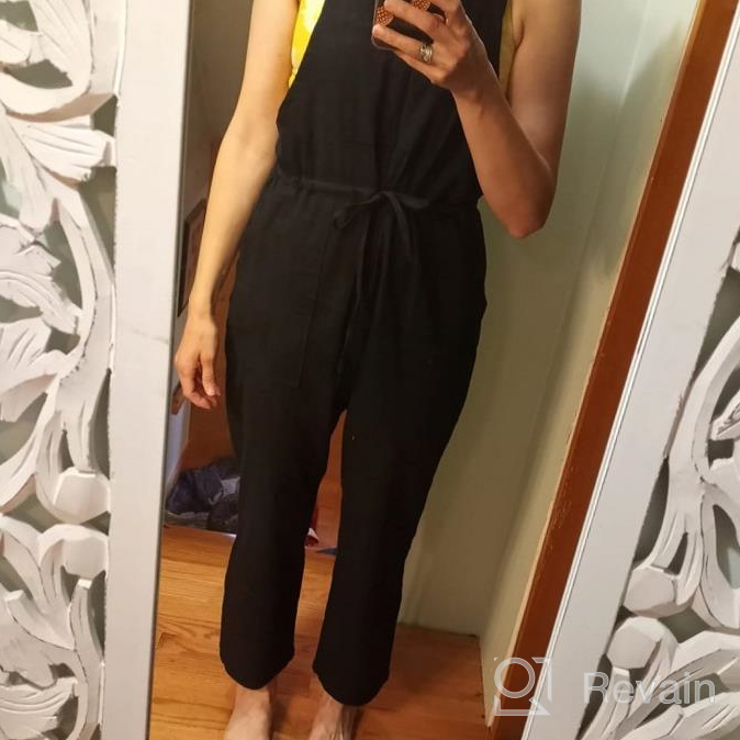 img 1 attached to Fashionable Gihuo Women'S Loose Overalls With Adjustable Straps - Versatile Casual Jumpsuit review by Deborah Nystrom