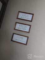 img 1 attached to Complete Your Rustic Bathroom Decor With LIBWYS Set Of 3 Bathroom Signs: Wash, Brush, And Comb review by Mohmed Burt