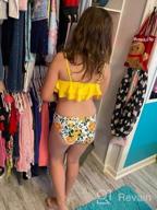 img 1 attached to Adorable And Chic: SHEKINI Floral Ruffle Two-Piece Swimsuits For Girls review by Cindy Hardin