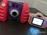 img 1 attached to 20MP Digital Camera For Kids & Toddlers – Mini Selfie Video Camera, 2.0 Inch IPS Screen - 32GB SD Card Included - Sinceroduct Pink Kids Camera review by Djmikis Parker