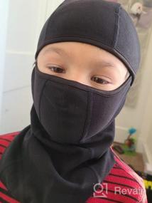 img 6 attached to Венсвелл Кидс Балаclava: Идеальная ветрозащитная маска для лыж и зимнее согревание лица для мальчиков и девочек в холодную погоду.