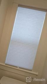 img 5 attached to Light Filtering Cordless Cellular Honeycomb Shade In Antique Pewter, Single Cell 9/16", 18" W X 48" H
